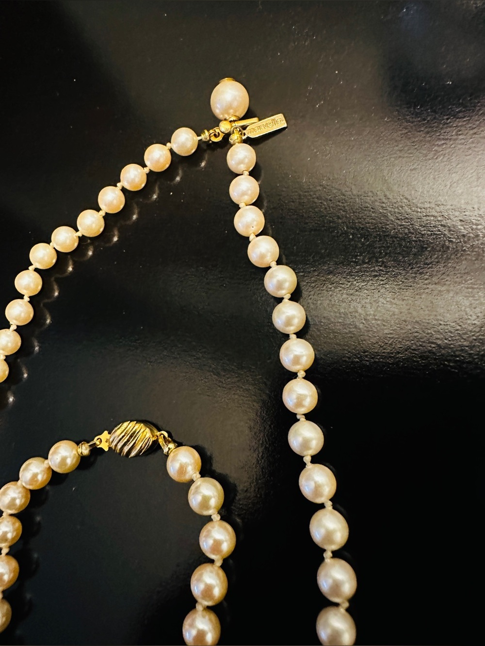 Classic Pearl Bead Necklace and Bracelet*Vintage*Marvella